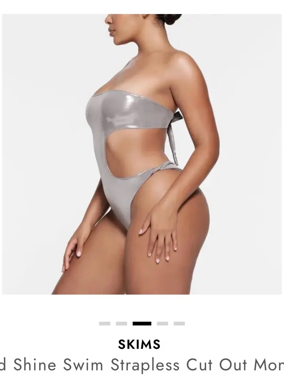 SKIMS Shiny Magenta One-Piece Swimsuit